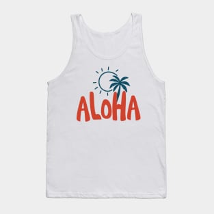 Aloha Summer vacation T-Shirt | Relaxing holiday Tee | Hawaii Shirt Cruise Outfit | Gift idea for Maui Lovers Tank Top